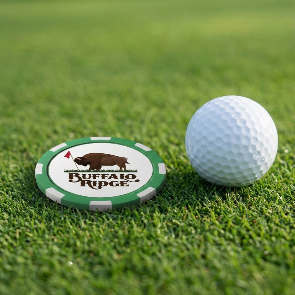 Poker chip golf ball markers
